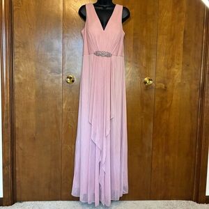 Jessica Howard Pink Gown Prom Dress with Embellished Waist size 12